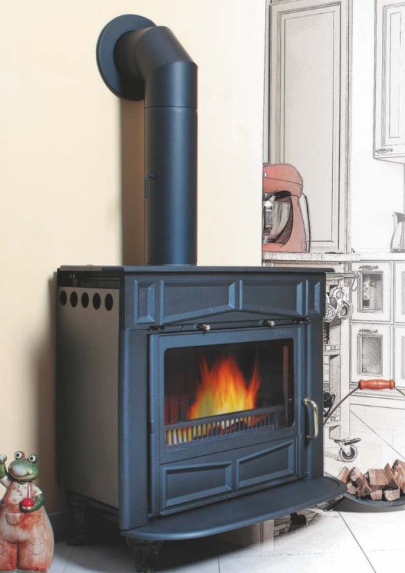 PLAMEN Litinová krbová kamna GLAS FRANKLIN - černá