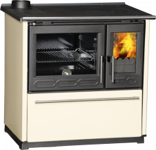 PLAMEN 850 GLAS Sporák na tuhá paliva - L béžový