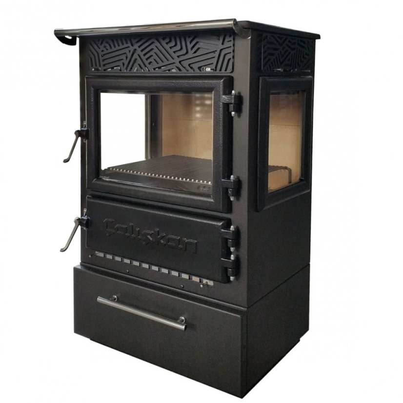 CALISKAN Krbová kamna UNA 3D-BOX - černá