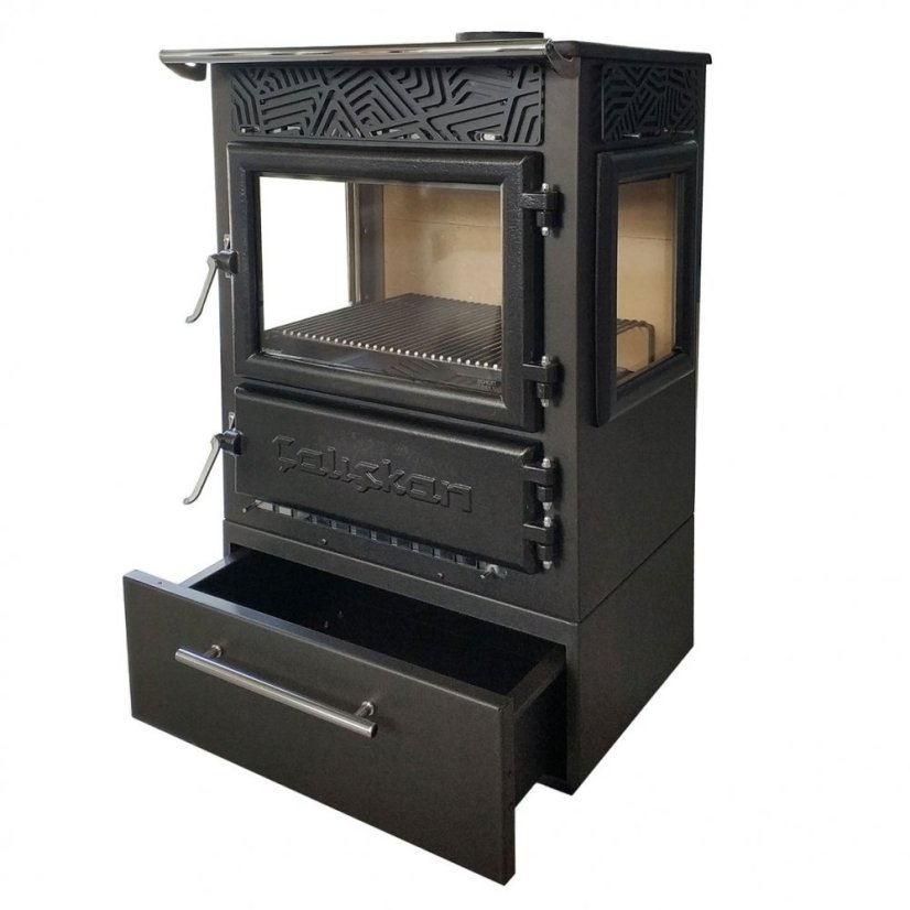 CALISKAN Krbová kamna UNA 3D-BOX - černá