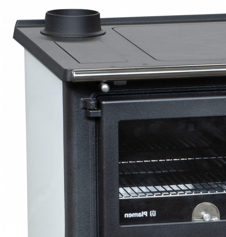 PLAMEN Sporák na tuhá paliva SLAVONAC N - P bílý