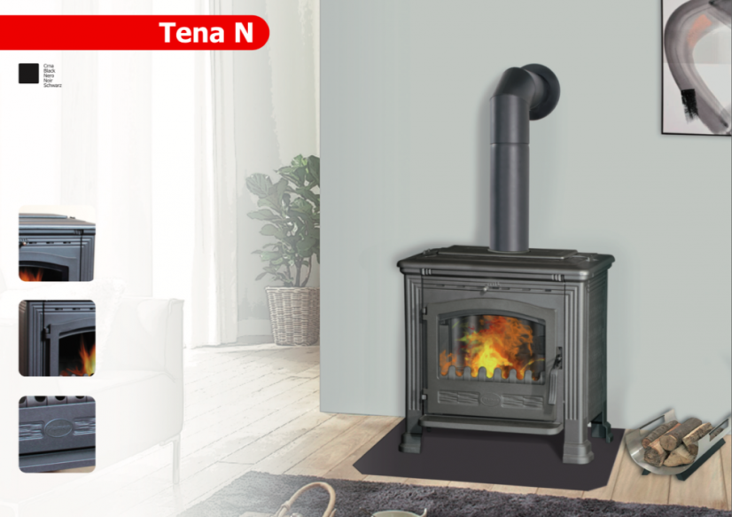 PLAMEN Litinová krbová kamna TENA N - černá