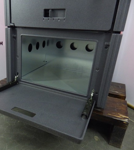 PLAMEN Litinová krbová kamna LAGUNA - červená