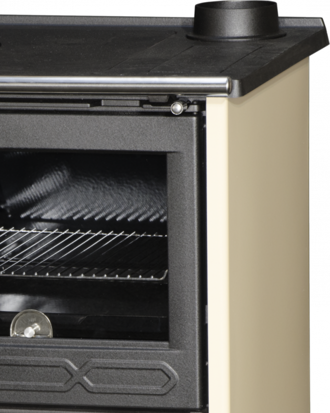 PLAMEN Sporák na tuhá paliva 850 GLAS - P béžový