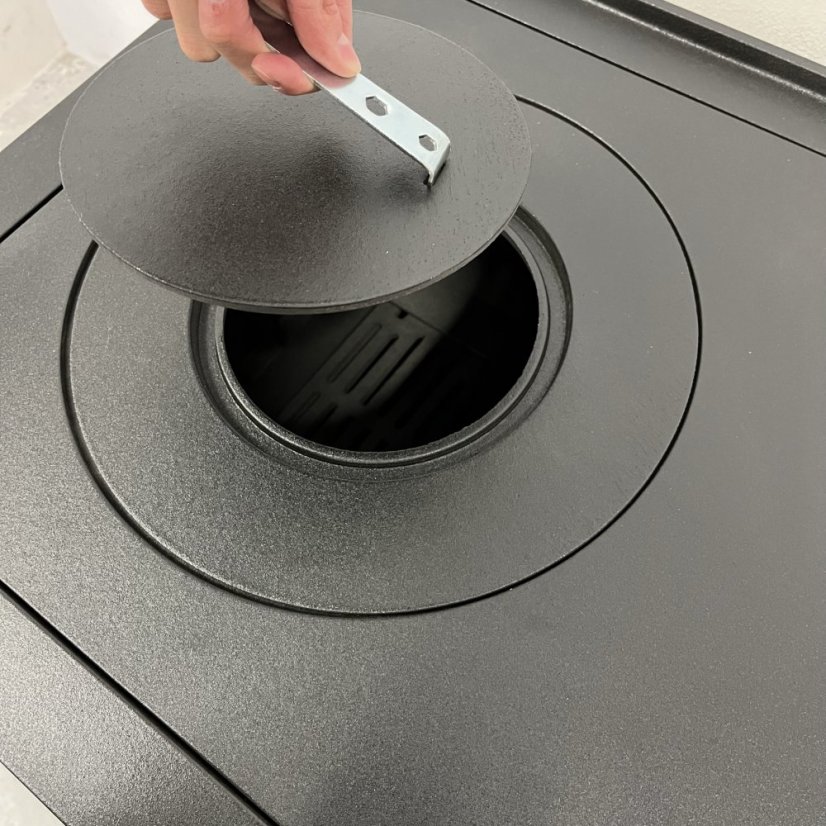 PLAMEN Sporák na tuhá paliva 850 GLAS - P černý