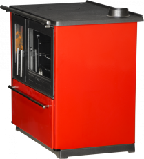 PLAMEN Sporák na tuhá paliva 850 GLAS - P červený