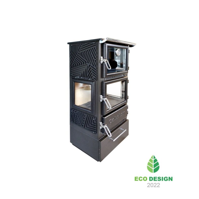 CALISKAN Krbová kamna s troubou SANA 3D-BOX - černá