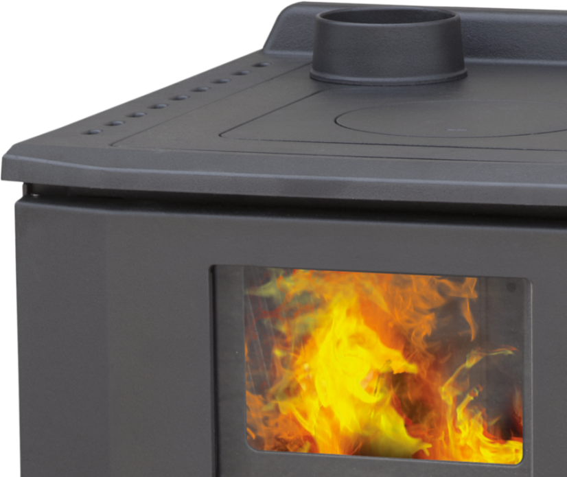 PLAMEN Sporák na tuhá paliva CALOREX 100 - bílý