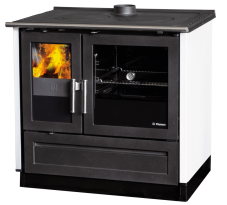 PLAMEN Sporák na tuhá paliva 910 GLAS - bílý