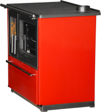 PLAMEN Sporák na tuhá paliva 850 GLAS - P červený