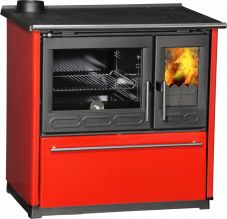 PLAMEN Sporák na tuhá paliva 850 GLAS - L červený