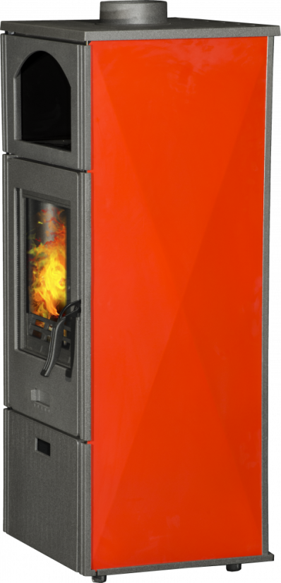 PLAMEN Litinová krbová kamna LAGUNA - červená