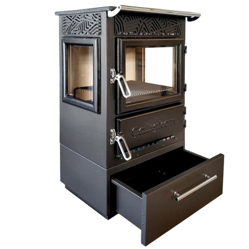 CALISKAN Krbová kamna UNA 3D-BOX - černá