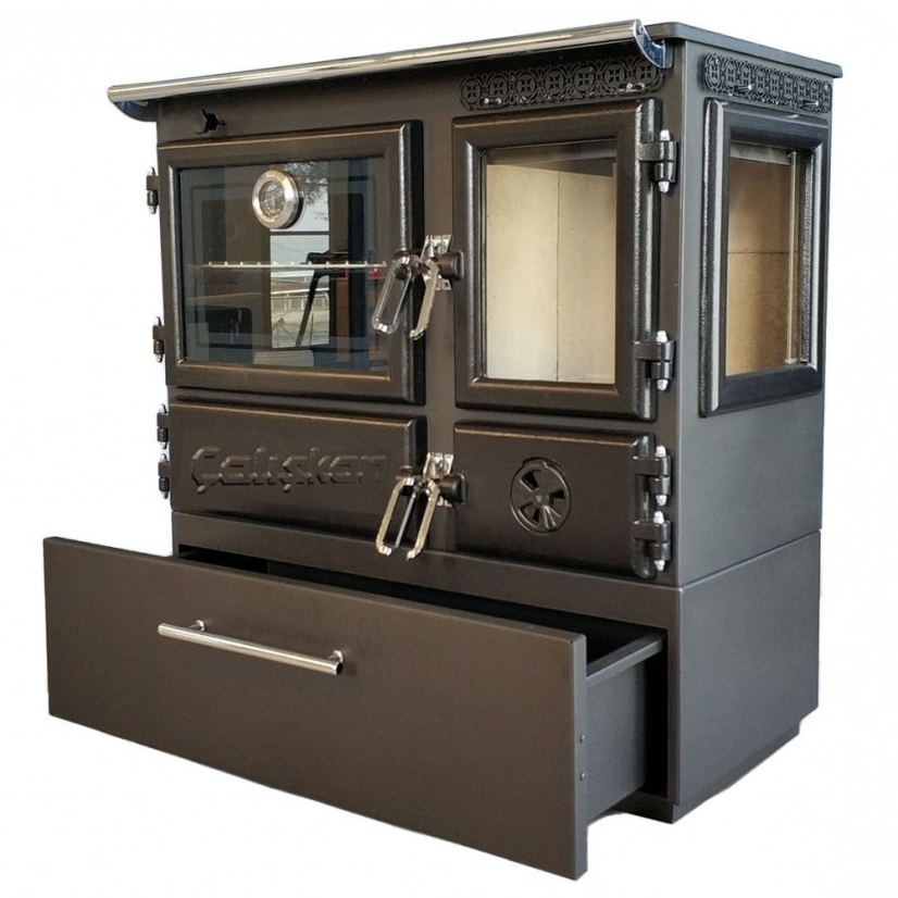 CALISKAN Sporák na tuhá paliva GURMET 3D-BOX L - černý