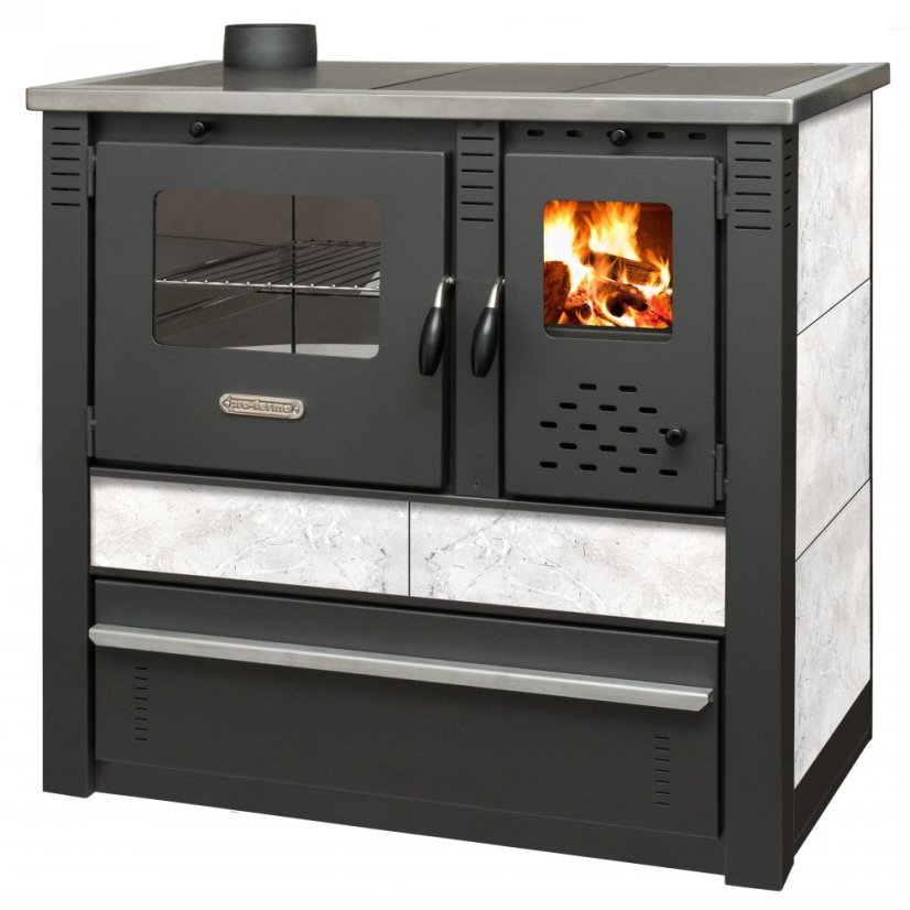 PRO-TERMO Sporák na tuhá paliva PANONIA - L bílý