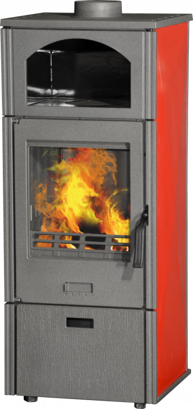 PLAMEN Litinová krbová kamna LAGUNA - červená