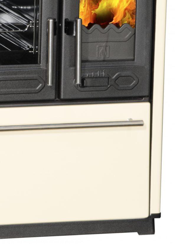 PLAMEN 850 GLAS Sporák na tuhá paliva - L béžový