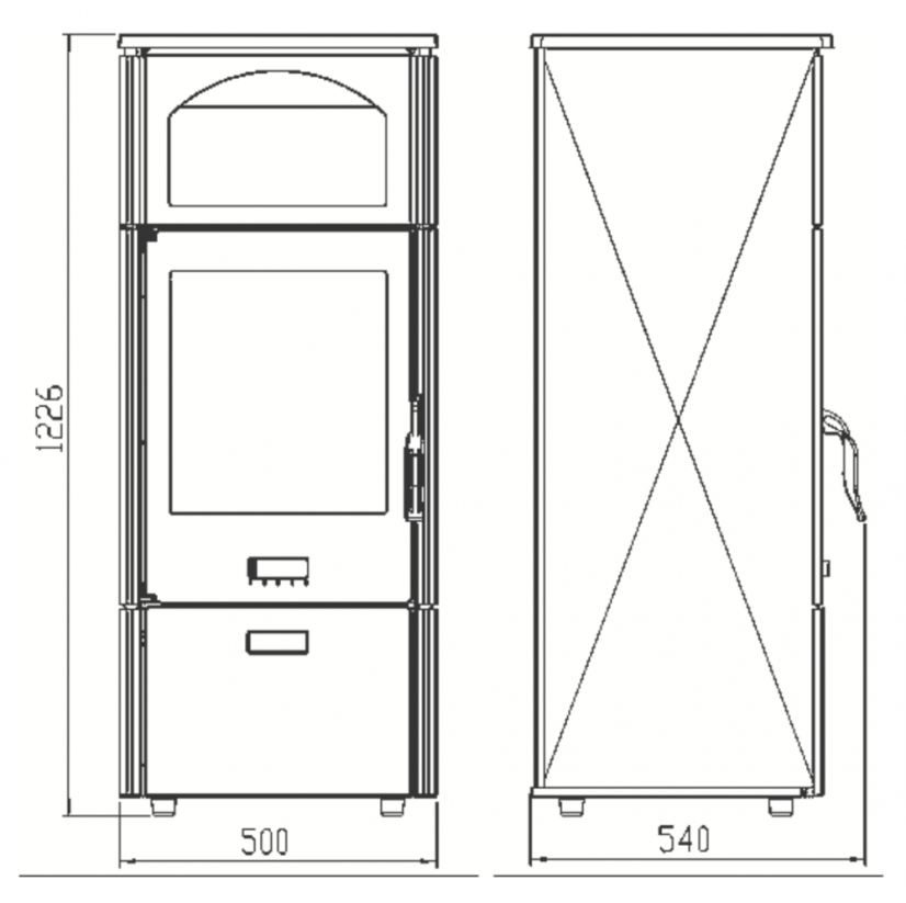 PLAMEN Litinová krbová kamna LAGUNA - červená