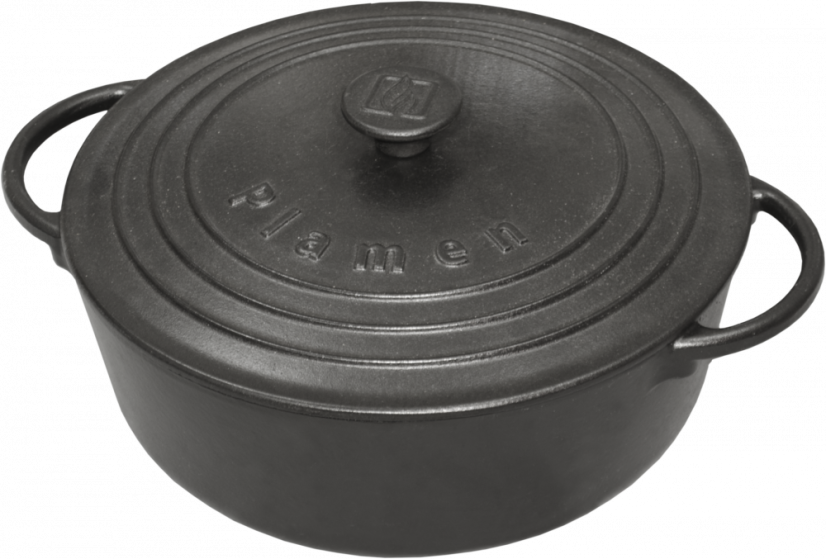 PLAMEN Litinový hrnec s víkem 5,7 l