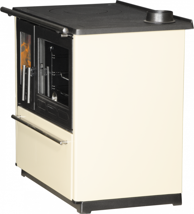 PLAMEN Sporák na tuhá paliva 850 GLAS - P béžový