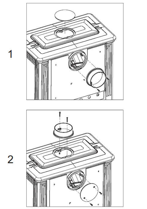 PLAMEN Litinová krbová kamna TENA N - černá