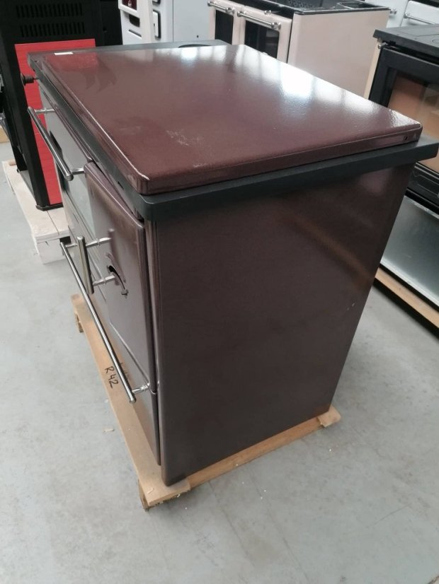 PLAMEN Sporák na tuhá paliva TERMO GLAS - L hnědý R42