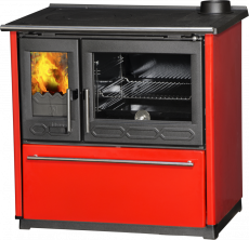 PLAMEN Sporák na tuhá paliva 850 GLAS - P červený