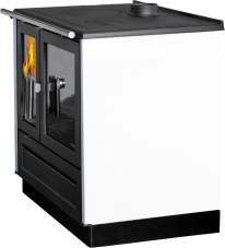 PLAMEN Sporák na tuhá paliva 910 GLAS - bílý