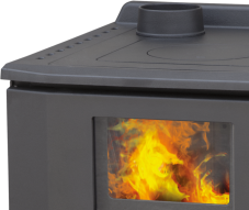 PLAMEN Sporák na tuhá paliva CALOREX 100 - bílý