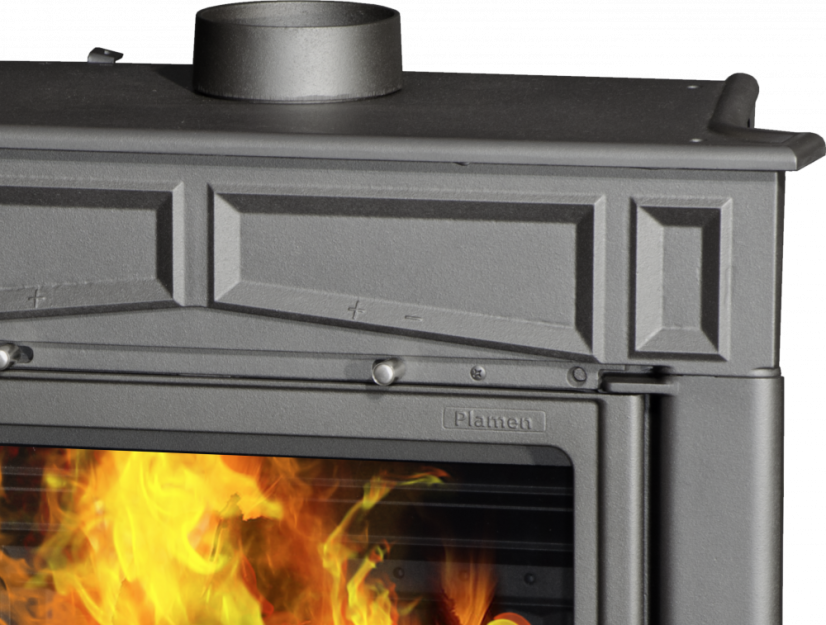 PLAMEN Litinová krbová kamna GLAS FRANKLIN - černá