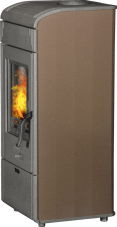 PLAMEN Litinová krbová kamna VESTA - hnědá