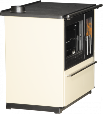 PLAMEN 850 GLAS Sporák na tuhá paliva - L béžový