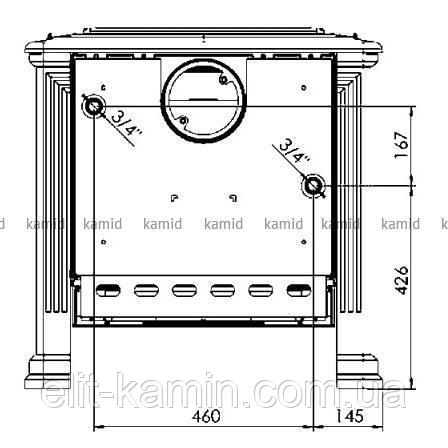 PLAMEN Litinová krbová kamna TENA TERMO - černá