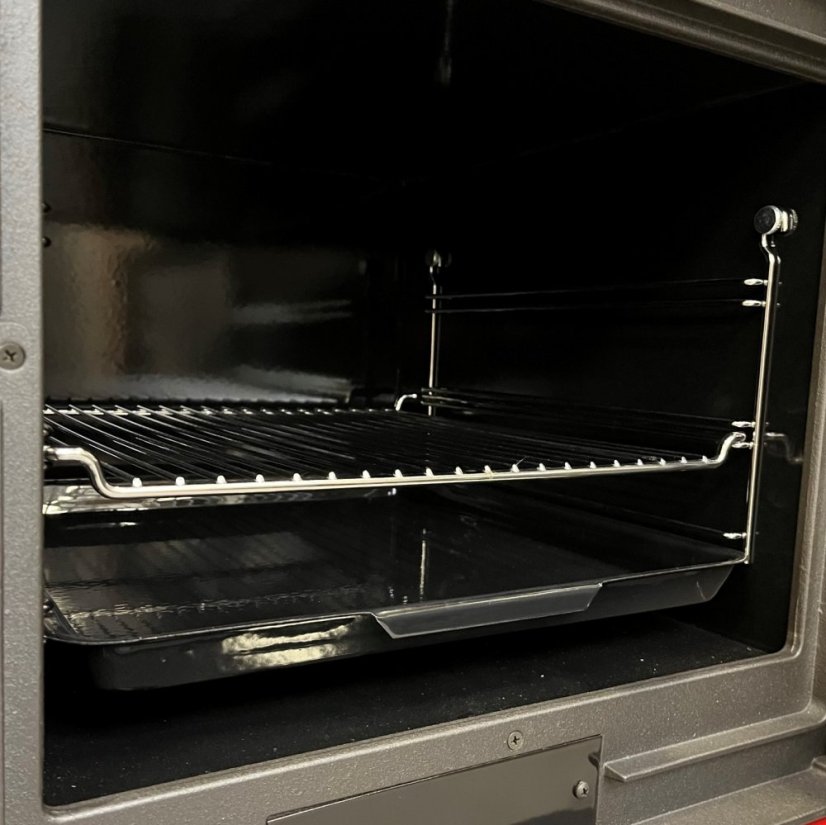 PLAMEN Sporák na tuhá paliva 850 GLAS - P černý