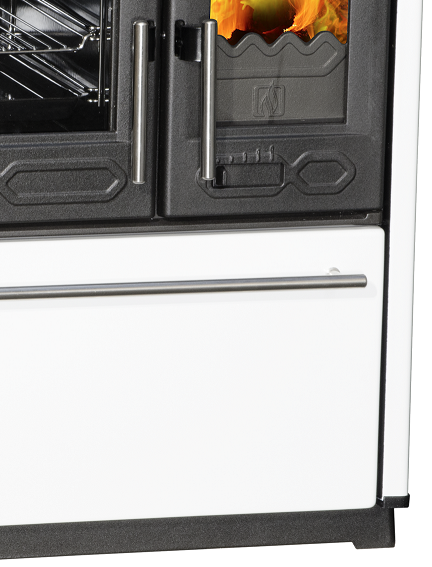 PLAMEN 850 GLAS Sporák na tuhá paliva - L bílý