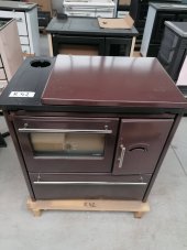 PLAMEN Sporák na tuhá paliva TERMO GLAS - L hnědý R42