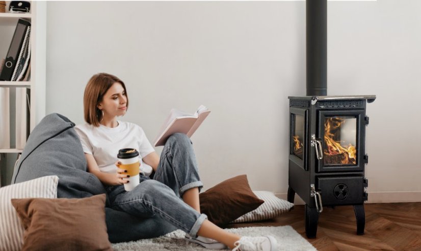 CALISKAN Krbová kamna TREMINI 3D - černá