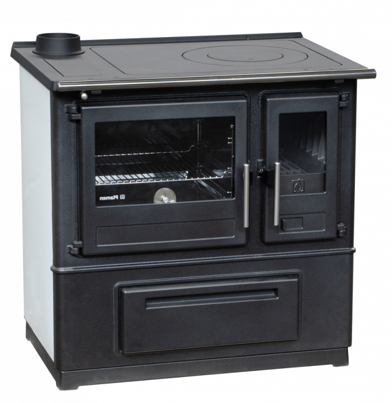 PLAMEN Sporák na tuhá paliva SLAVONAC N - L bílý