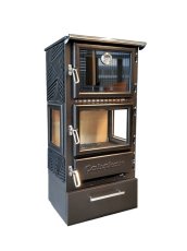 CALISKAN Krbová kamna s troubou SANA 3D-BOX - černá