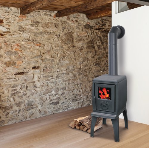 PLAMEN Litinová krbová kamna TRENK - černá