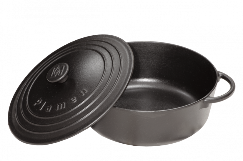 PLAMEN Litinový hrnec s víkem 5,7 l