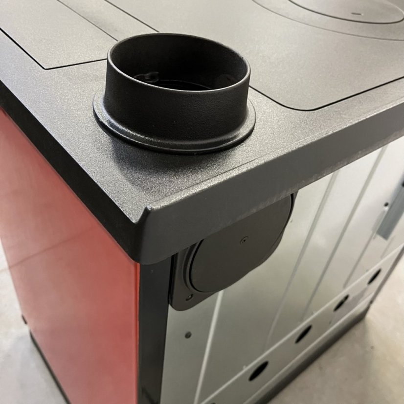 PLAMEN Sporák na tuhá paliva 850 GLAS - P černý