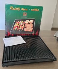 PLAMEN Litinový grilovací plát velký - drážky